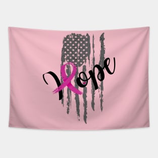 Hope USA Pink Ribbon Breast Cancer Awareness Tapestry