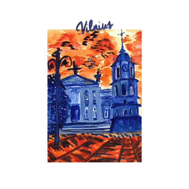 Orange - Blue Vilnius by nastiaart