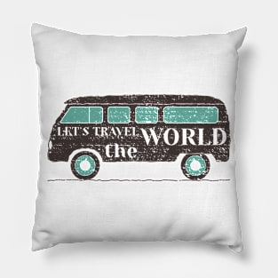 Let's Travel The World - Van Pillow