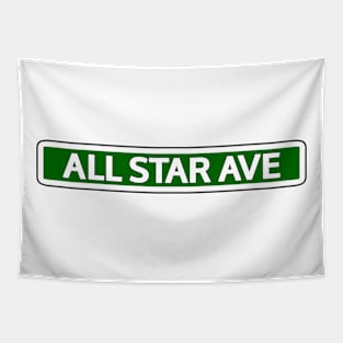 All star Ave Street Sign Tapestry