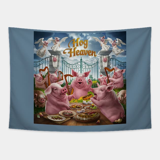 Hog Heaven! Tapestry by Dizgraceland