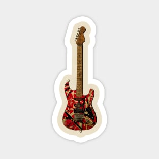 Retro Guitar Van Halen Magnet