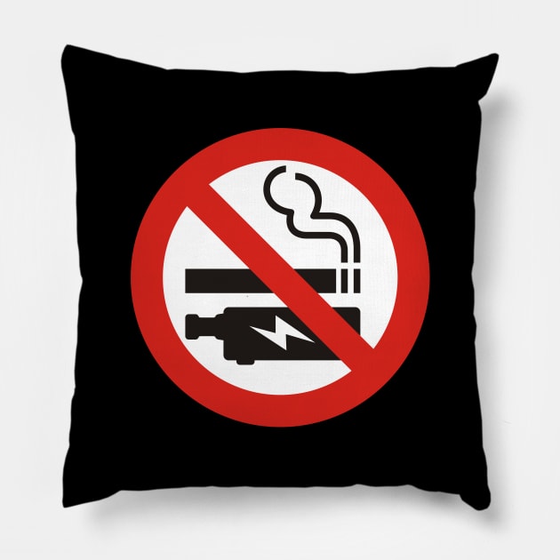 No Smoking or Vaping Sign Pillow by sifis