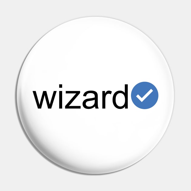 Verified Wizard (Black Text) Pin by inotyler