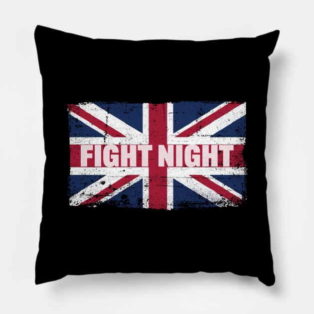 United Kingdom UK Flag Fight Night Fans Pillow by Whites Designs