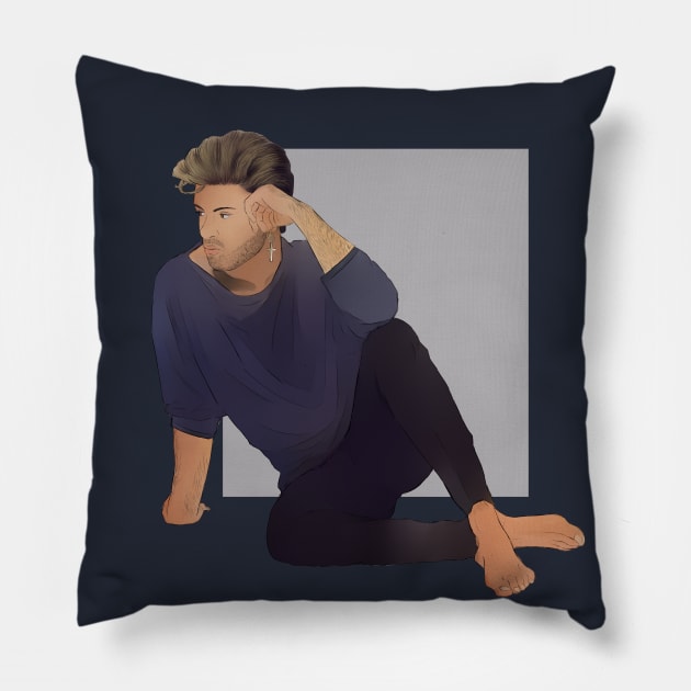 George Michael Pillow by KatieRose