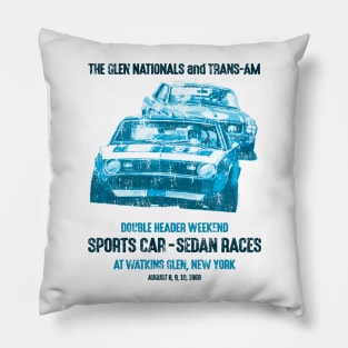 1969 Watkins Glen Trans-Am Races Pillow