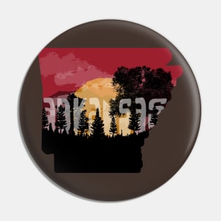 Arkansas Sunset with Lettering Pin