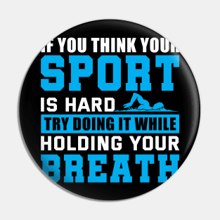 If you think your sport is hard try doing it while holding your breath. Pin