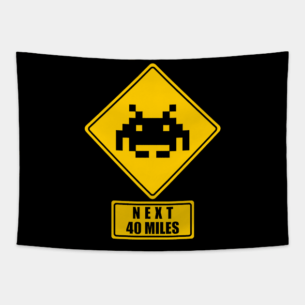 Invader Pass Tapestry by nickbeta