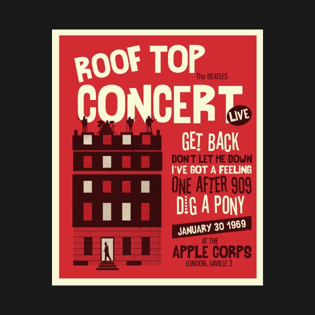 Roof top concert red by chillstudio