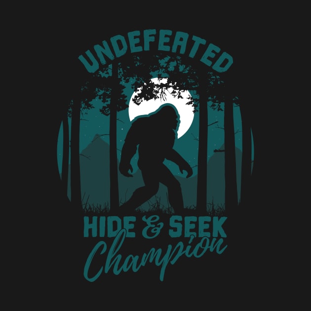 Bigfoot Undefeated Hide and Seek Champion by bigfootsociety