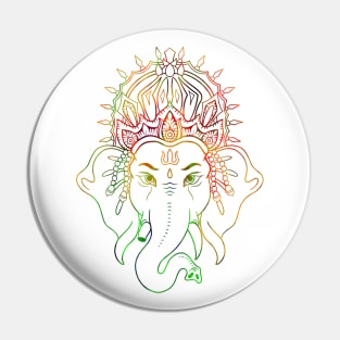 Ganesha Drawing Color Pin