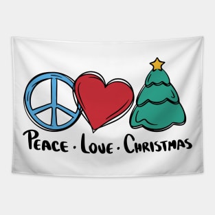 Peace Love Christmas Trio Tapestry