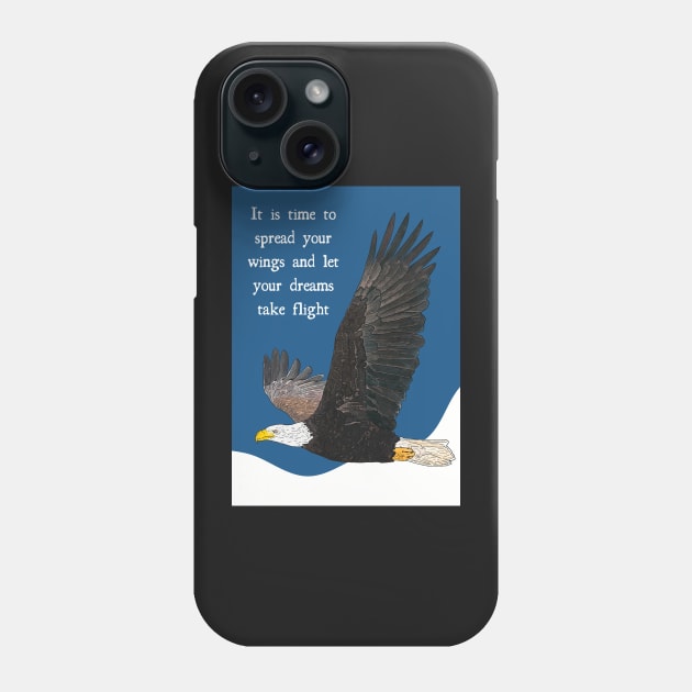 New Adventure Optimism Bald Eagle - Wings - Phone Case | TeePublic