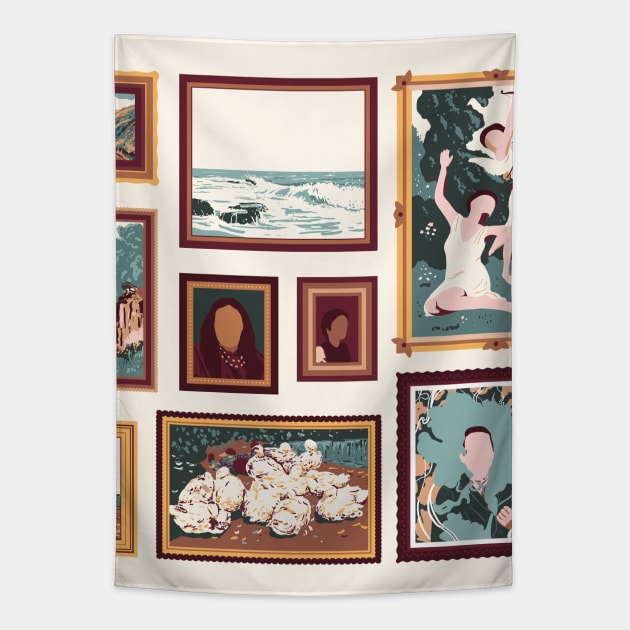 Art Gallery Wall Tapestry by Nathan Watkins Design