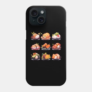 Cute Sushi Anime Food Pixel Art Phone Case