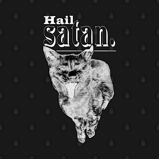 Hail Satan Kitty by Ladybird Etch Co.