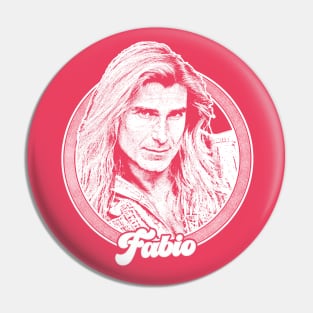 Fabio Lanzoni / Retro Style Fan Design Pin