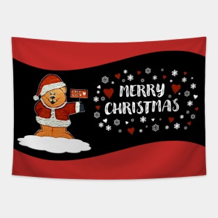 Merry Christmas - Free Hugs Tapestry