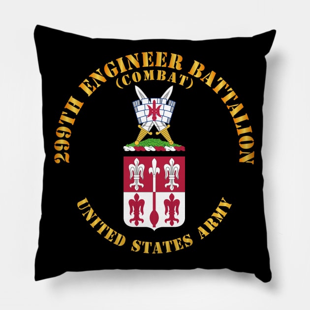 COA - 299th Engineer Battalion (Combat) Pillow by twix123844