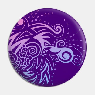 Scaly Swirly Abstract Art Pin