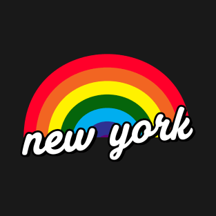 New York NYC Gay Pride Rainbow LGBT Flag T-Shirt