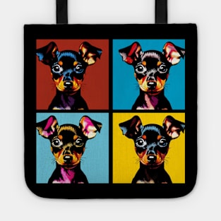 Pop Retro Miniature Pinscher Art - Cute Puppy Tote