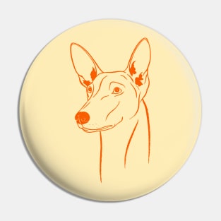 Pharaoh Hound (Sand and Orange) Pin