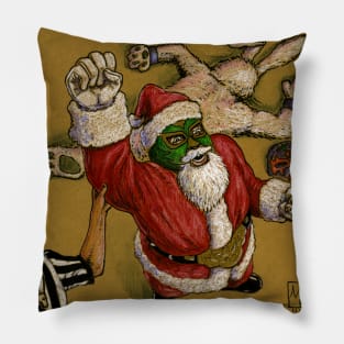 Luchador Santa Pillow