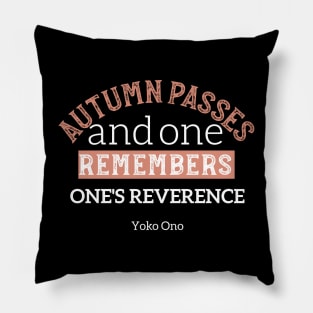 Red Autumn Inspirational Quotes black Version Pillow