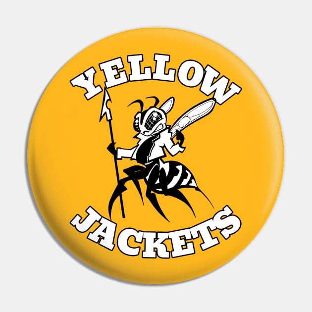 Yellow Jackets Mascot Pin by Generic Mascots