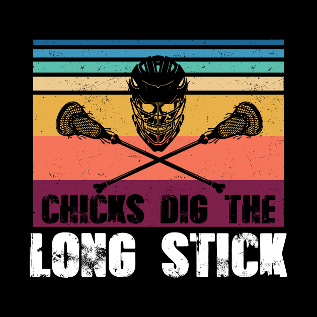 Vintage Chicks Dig The Long Stick Lacrosse by NatalitaJK