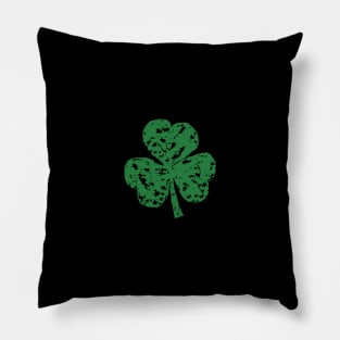 Small Crayon Green Shamrock Pillow