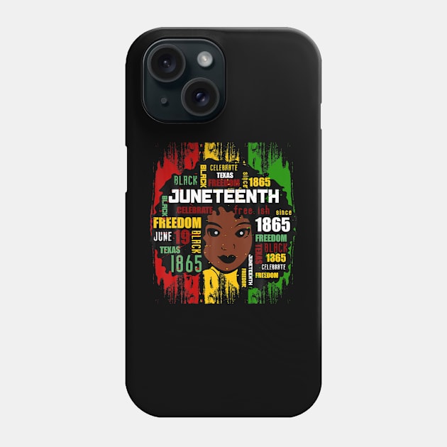 Junenth Is My Independence 1865 Women 4Th July Lov Phone Case by Tianna Bahringer