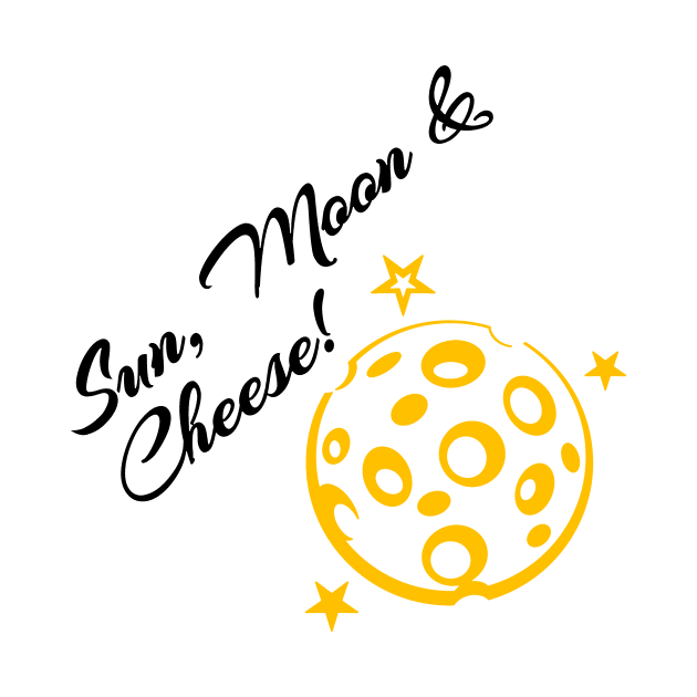 sun, moon and cheese by Qwerdenker Music Merch