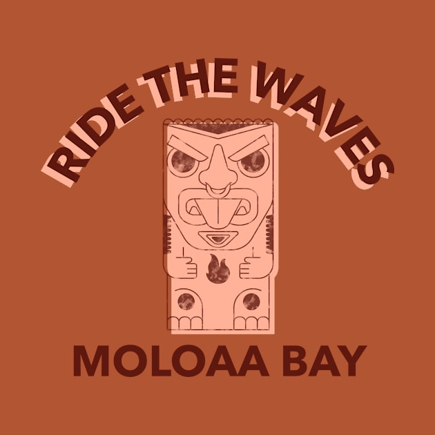 Ride The Wave Surfer Surf Surfing Tiki Hawaii Hawaiian by Tip Top Tee's