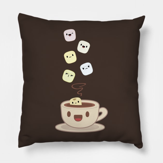 Hot Chocolate and Marshmallows Pillow by FlamingFox