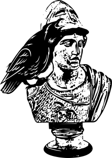 Raven Crow - Bust Of Goddess Pallas Athena 1 Magnet