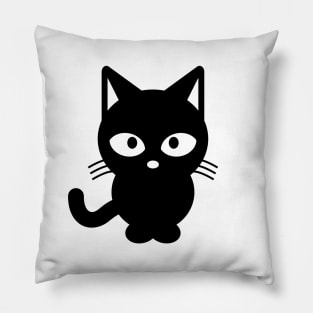 Cute black cat Pillow