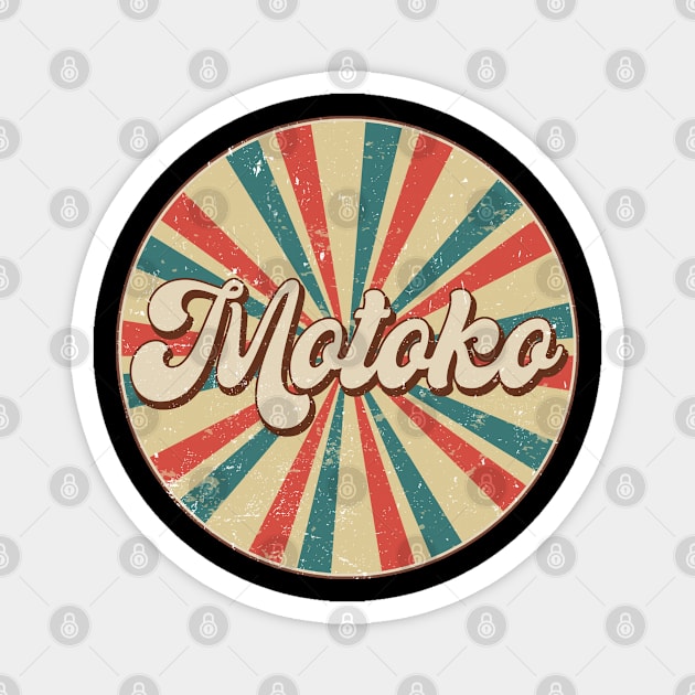 Circle Design Motoko Proud Name Birthday Anime Magnet by Amir Dorsman Tribal