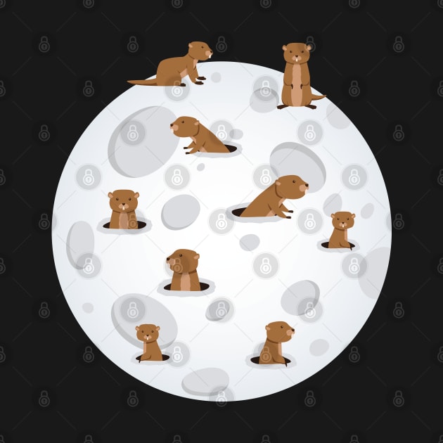 Groundhogs on the Moon by Peco-Designs