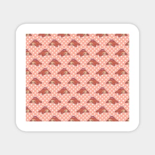 Tea Sloth Polk-a-dot Pattern Magnet