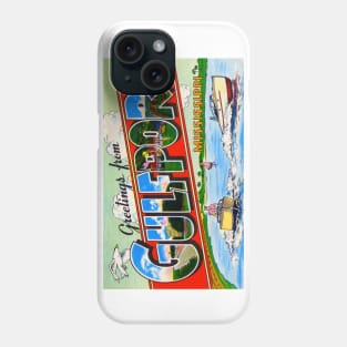 Greetings from Gulfport, Mississippi - Vintage Large Letter Postcard Phone Case