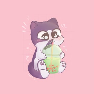 Cat Boba Bubble Tea T-Shirt