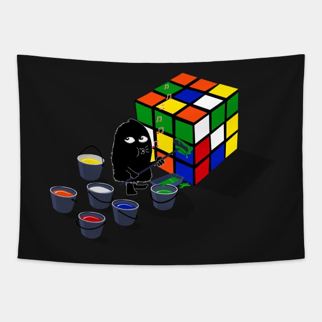 How to Solve a Rubiks Cube Tapestry by viograpiks