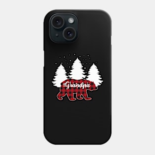 Buffalo Red Plaid Grandpa Bear Matching Family Christmas Phone Case