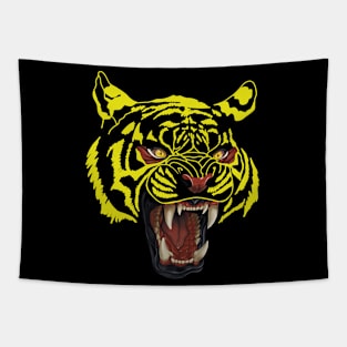 Yellow exotic tiger Tapestry