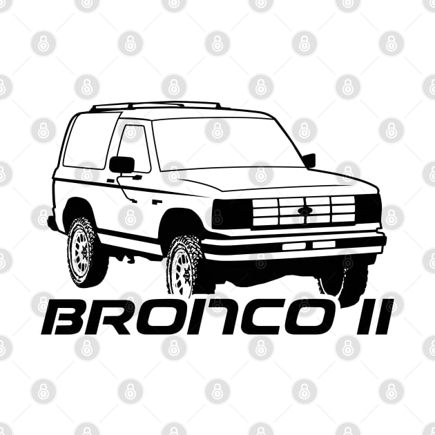 1989-1990 Ford Bronco II Black, with tires by The OBS Apparel