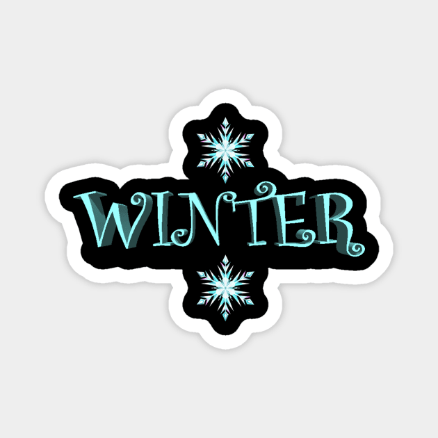 Winter blue sweet t shirt design popular design new Magnet by milica.brdar77@gmail.com